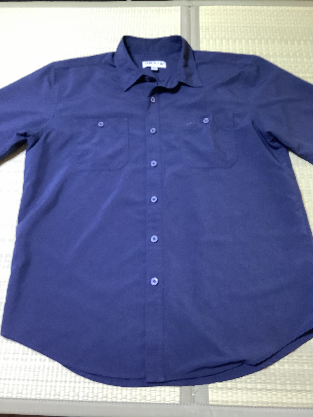 Orvis Men's Blue Short Sleeve Tech Shirt Style #1494392